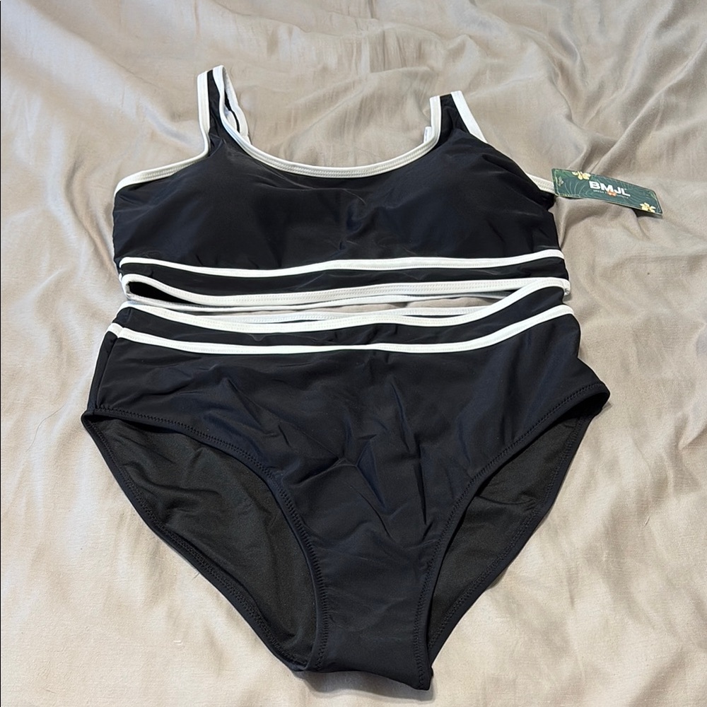 Black and White Women's Swimsuit